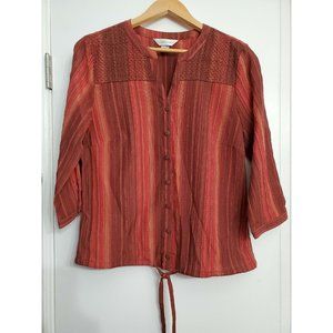 Christopher & Banks Women’s Size M Button Up Embro